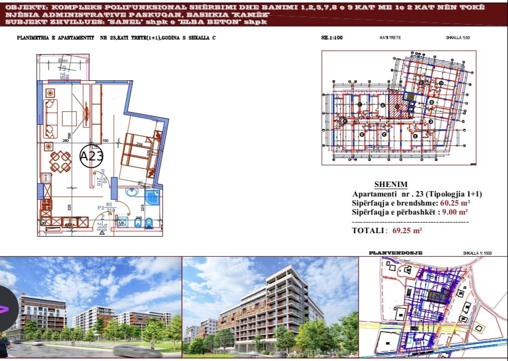 1-Bedroom Apartment for Sale in Paskuqan, Tirana