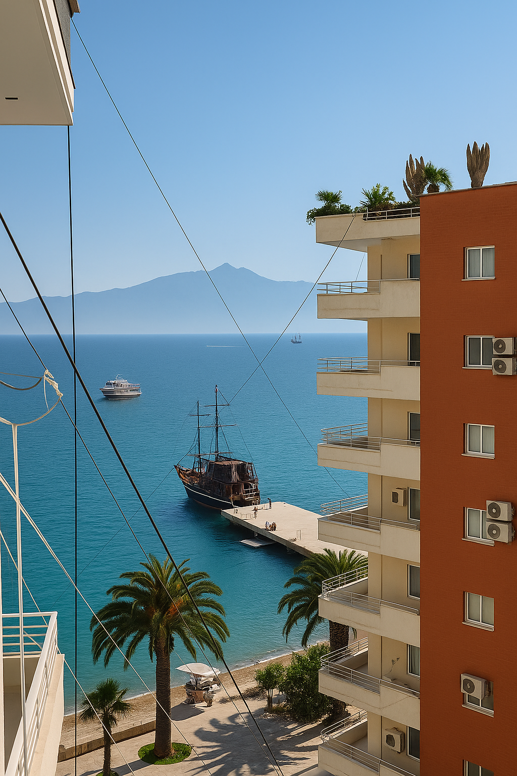 Comfortable Studio Apartment Just 60m from the Sea in Saranda – Fully Furnished, Sea View, Long-Term Rental