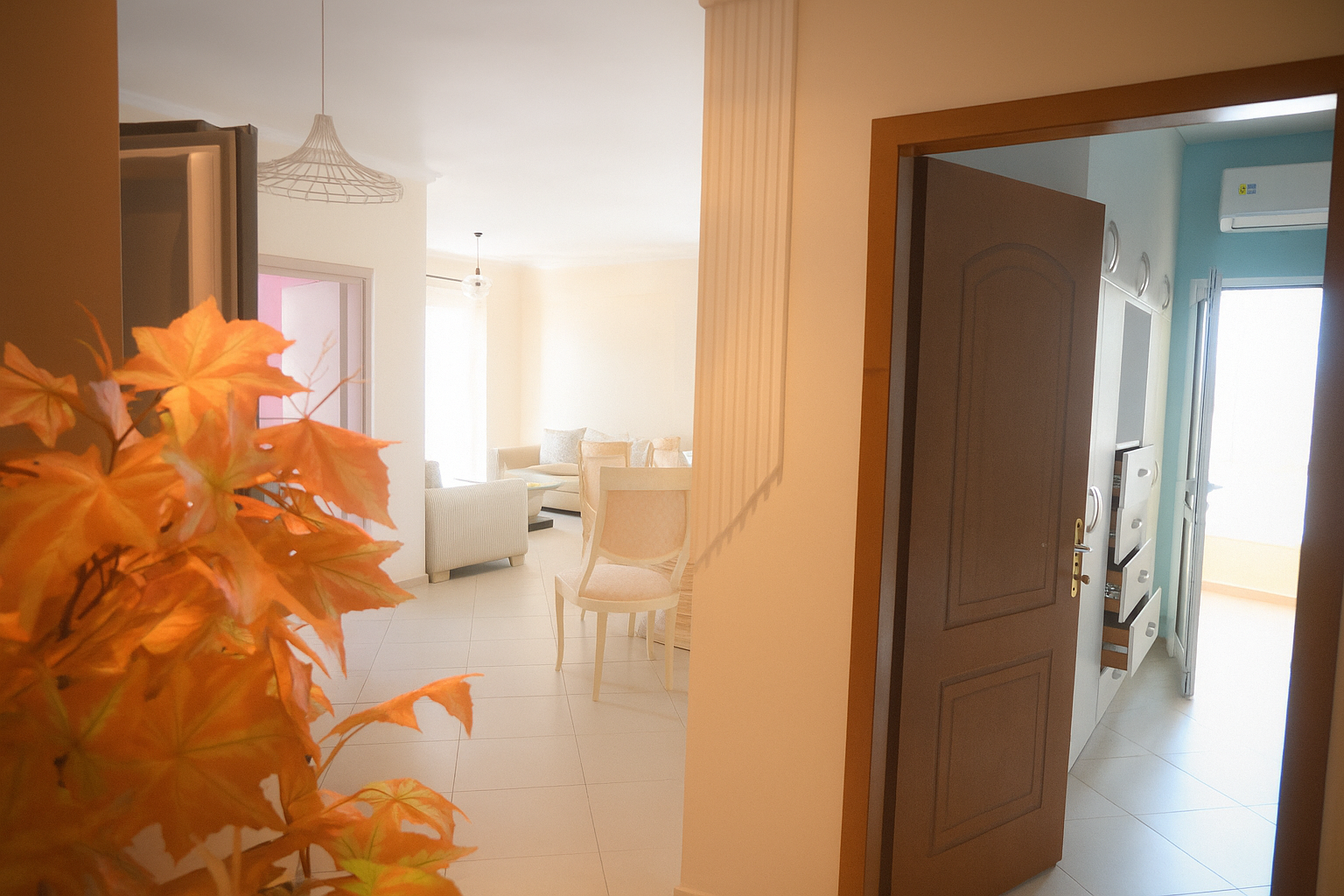 Furnished 2-Bedroom Apartment with Large Seaview Balcony – Mitat Hoxha, Saranda
