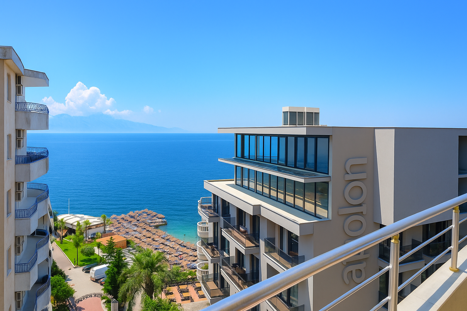Furnished 2-Bedroom Apartment with Large Seaview Balcony – Mitat Hoxha, Saranda