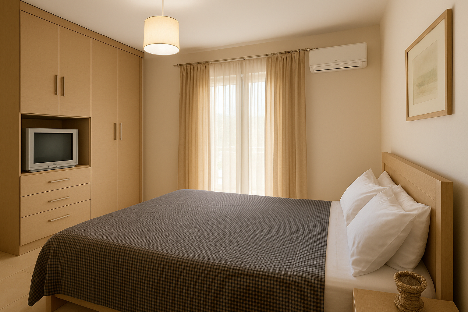 Comfortable Studio Apartment Just 60m from the Sea in Saranda – Fully Furnished, Sea View, Long-Term Rental