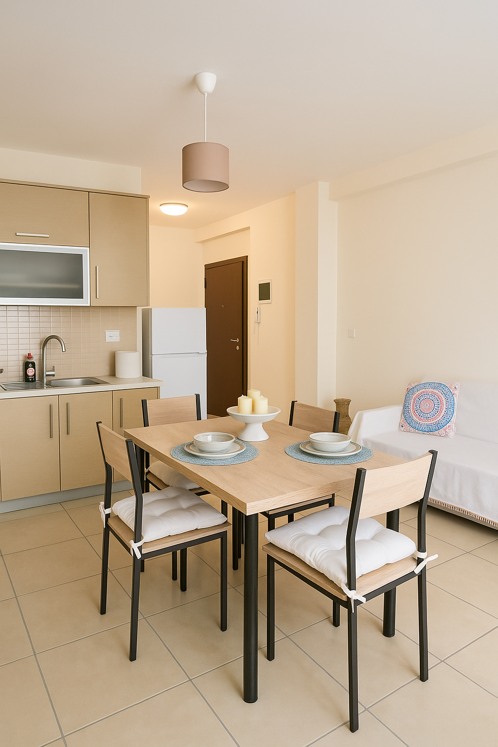 Comfortable Studio Apartment Just 60m from the Sea in Saranda – Fully Furnished, Sea View, Long-Term Rental
