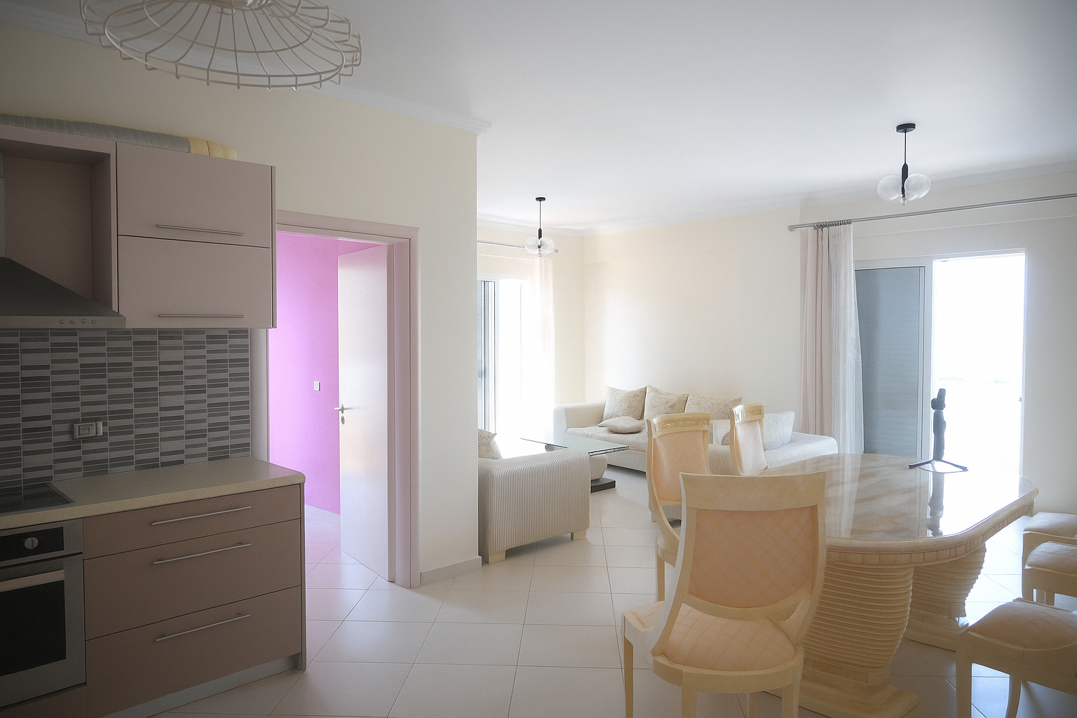 Furnished 2-Bedroom Apartment with Large Seaview Balcony – Mitat Hoxha, Saranda