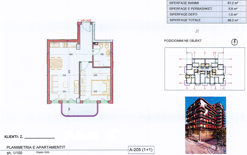 Affordable 1-Bedroom Beachfront Apartment for Sale in Saranda – Mitat Hoxha Street, 100m from the Sea