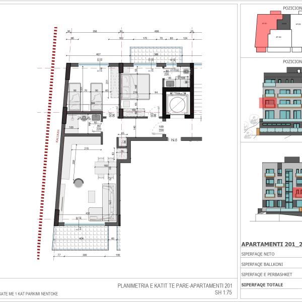 Apartament (2+1) na sprzedaż z widokiem na morze w Sarandzie, południowa Albania