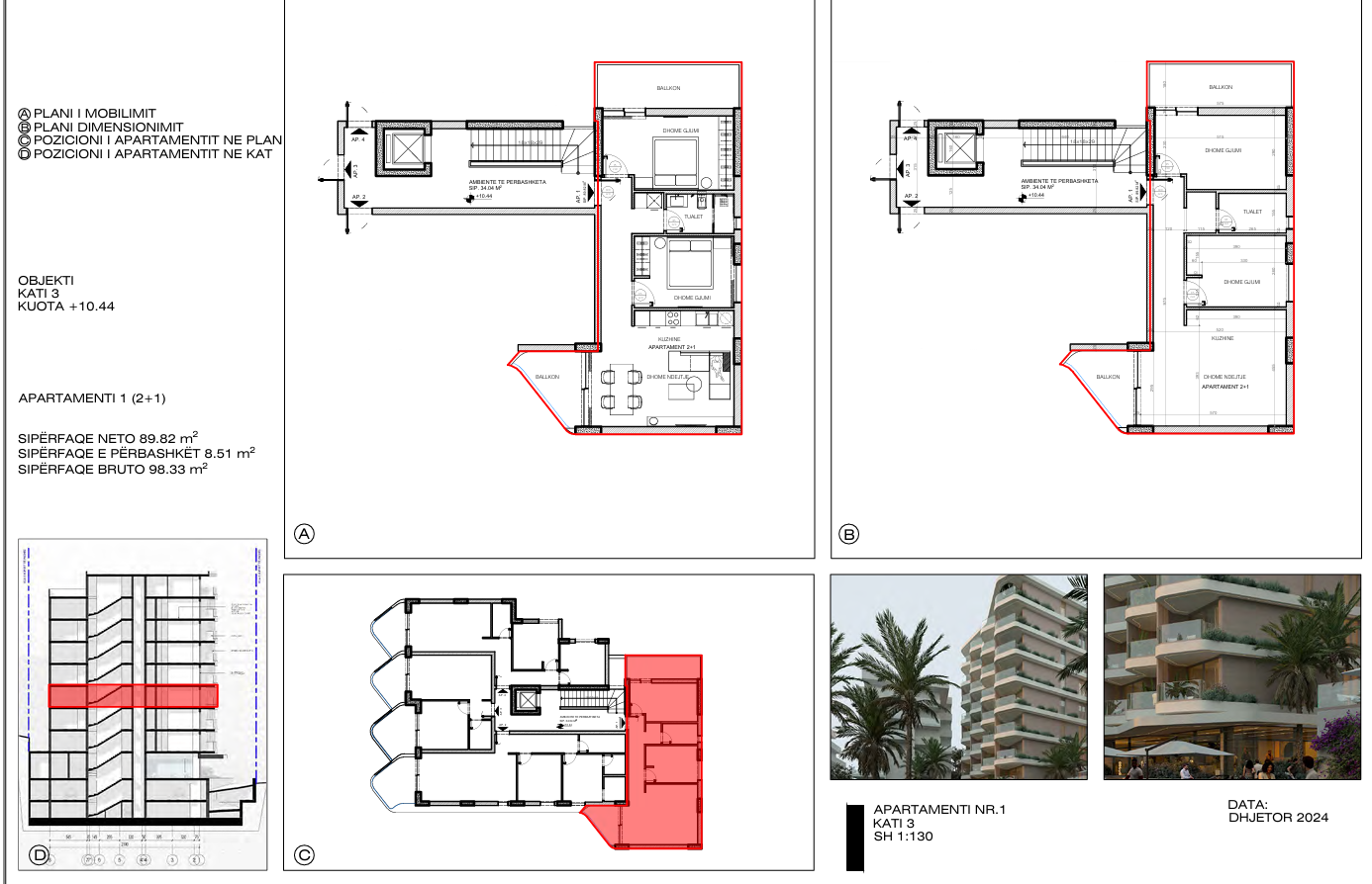 2-Bedroom Apartment with Sea View – 3rd Floor, The Wave