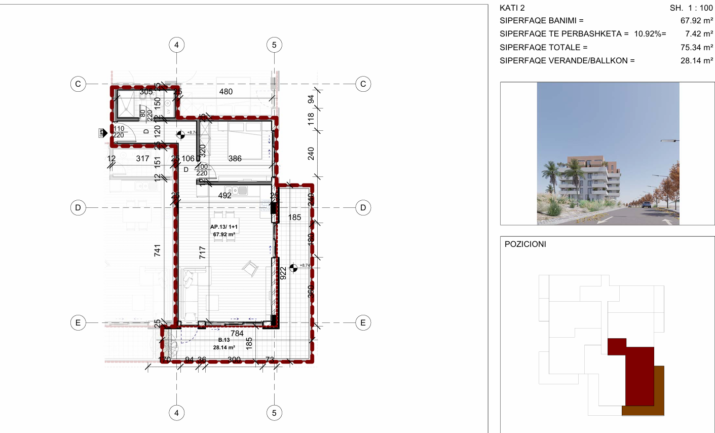 Luxury 1-Bedroom Apartment for Sale in Saranda – New Build, 2nd Floor, 3 Installments, Near the Beach