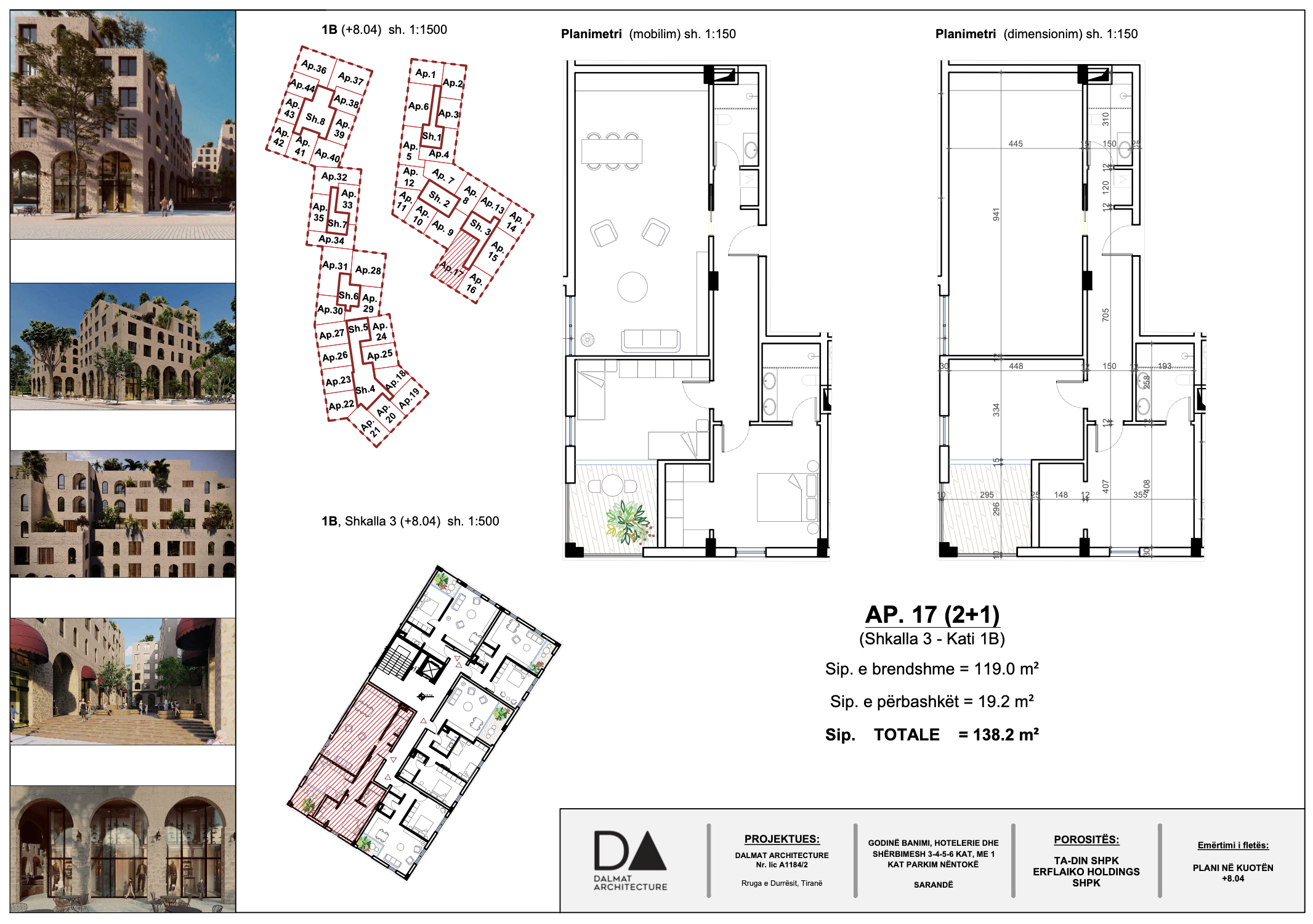 Luxury 2-Bedroom Apartment for Sale in Saranda – 138.2 m², First Floor, Near Beach with Restaurants & Shops