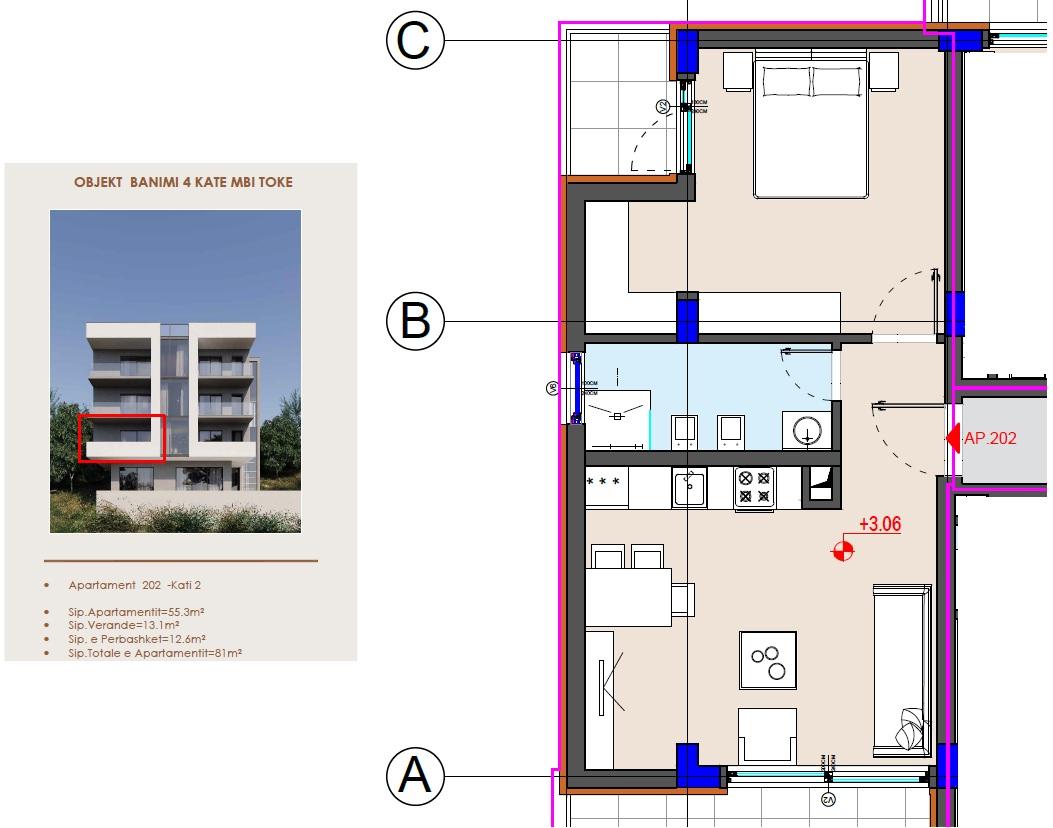Seaview 1+1 Apartment for Sale in Saranda – New Build, Second Floor with Elevator