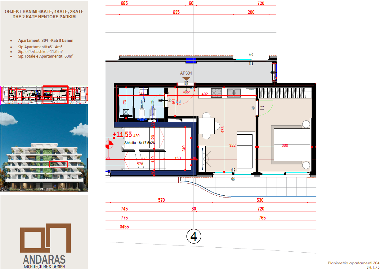 Modern 1-Bedroom Apartment for Sale in Saranda – Quiet Area, Excellent Layout & Flexible Payment Plan