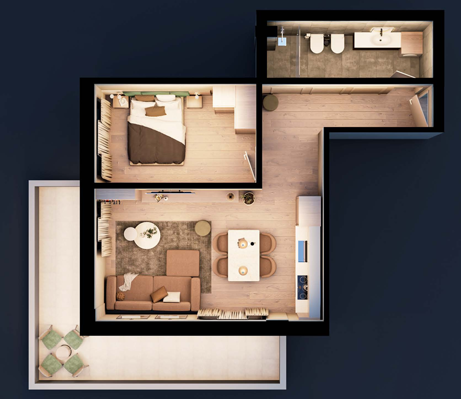Perfect 1-Bedroom Apartment for Sale in Saranda – New Building, Big Balcony, Near Main Street & Beach
