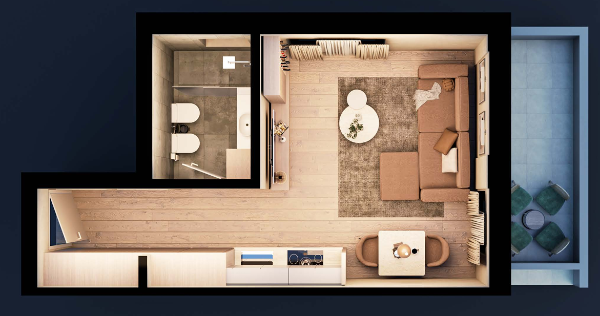 Studio Apartment for Sale in Saranda – New Building, 2nd Floor, Main Street Access Near the Beach