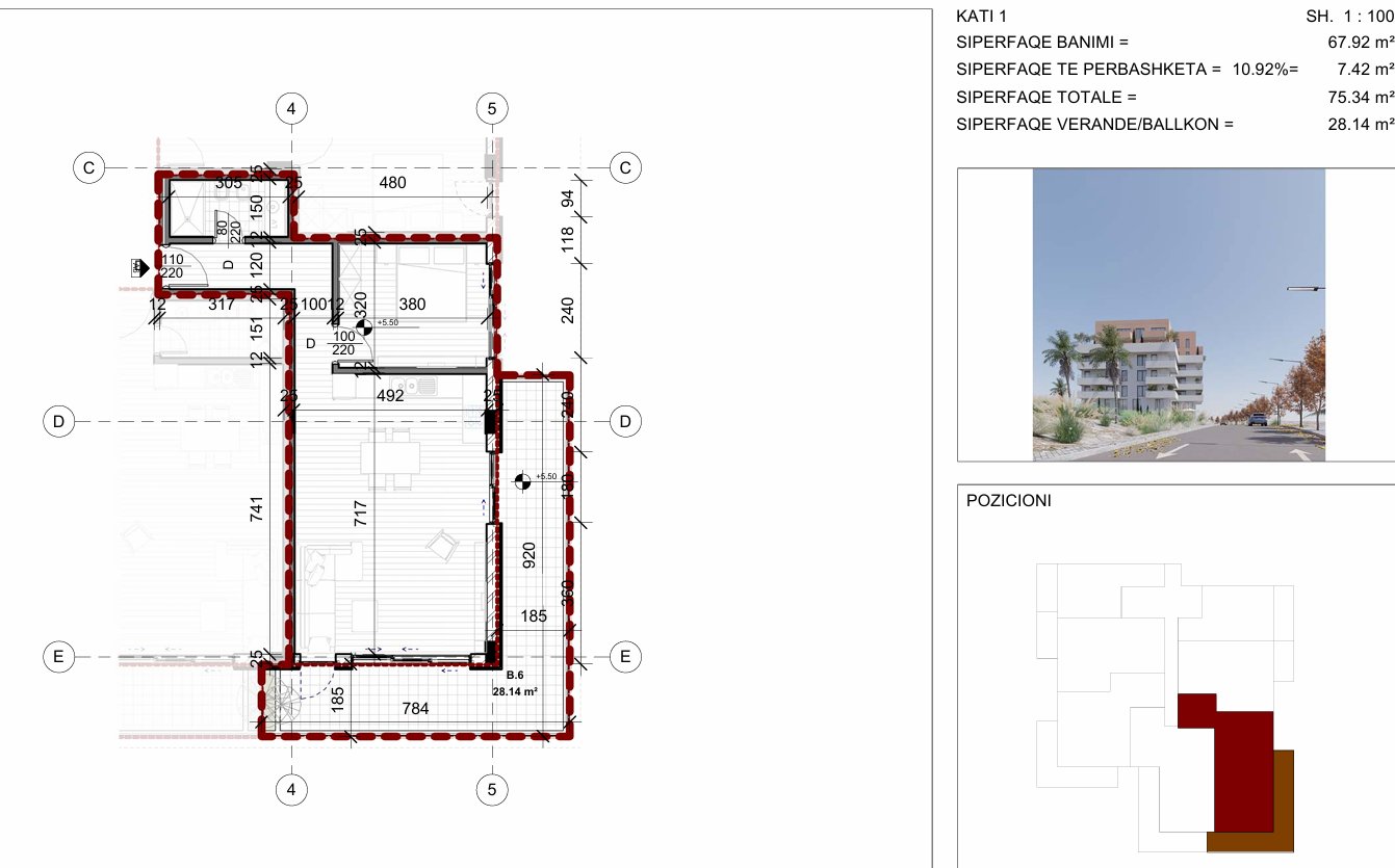Premium 1-Bedroom Apartment for Sale in Saranda – New Build, 3rd Floor, 3 Installments, Near the Beach