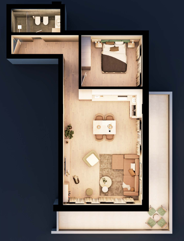 1-Bedroom Apartment for Sale in Saranda – New Building, 91.94 m², Second Floor, Near Beach & Main Street