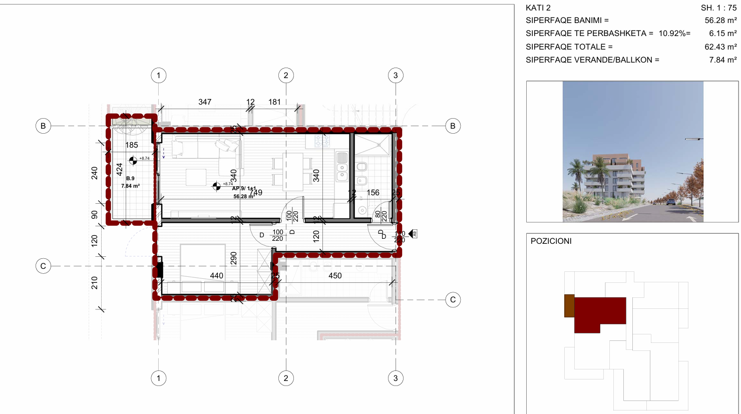 1-Bedroom Apartment for Sale in Saranda – New Building, 2nd Floor, Near Beach & Main Street