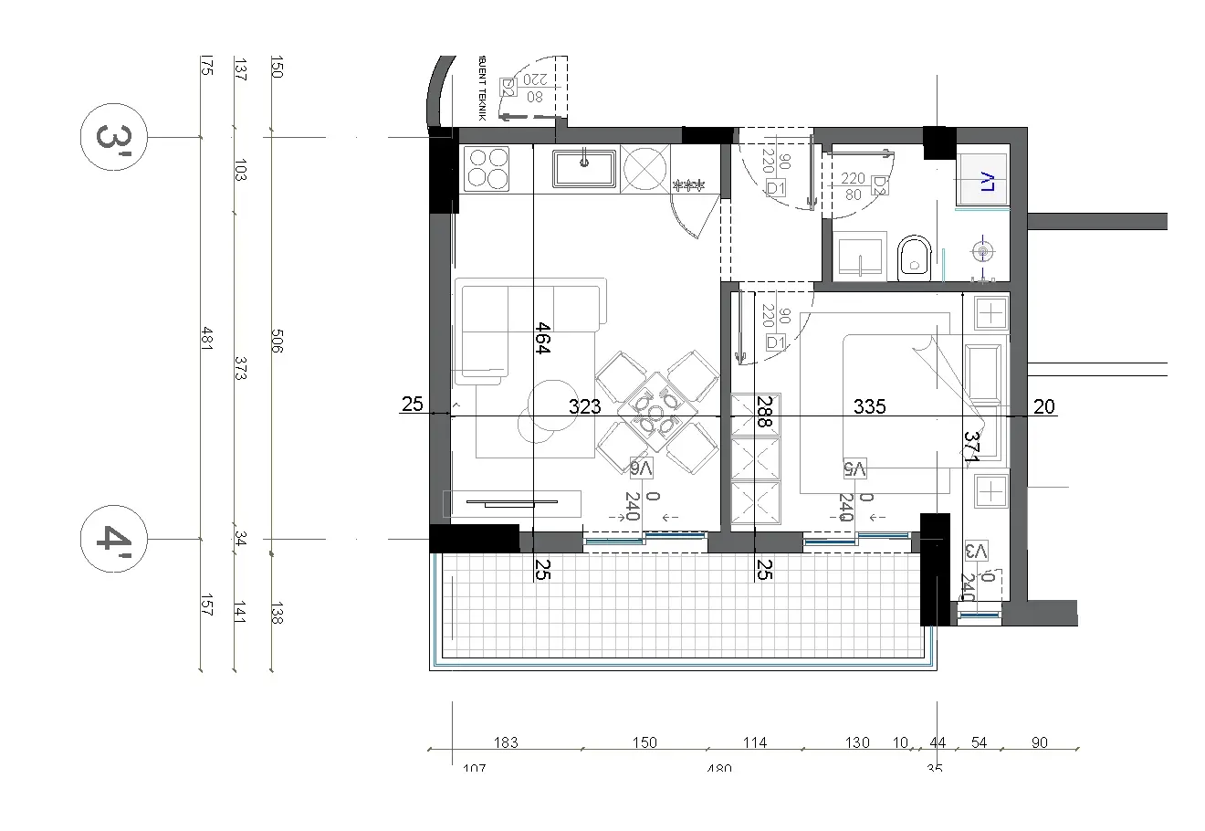 Seaview 1-Bedroom Apartment for Sale in Ksamil – 62m²