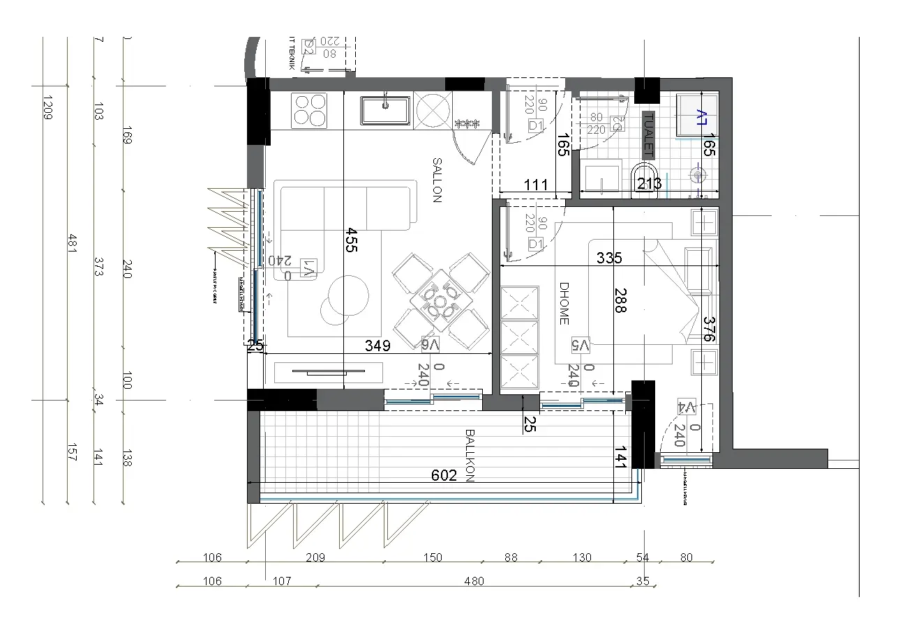1+1 Apartment in Ksamil – 60m² | €123,000 | Second Floor