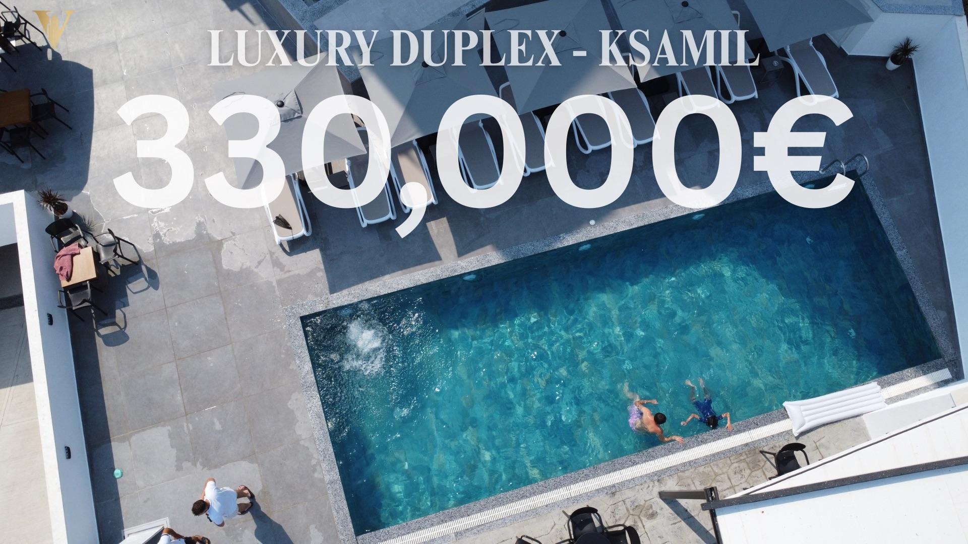 Luxury Duplex for Sale in Ksamil – New Building, Pool, Near Beach, 134.8m²