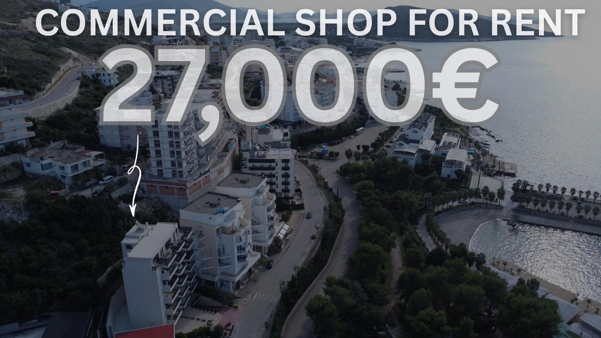Perfect Commercial Shop for Sale in Saranda – 234m², Terrace, 5 PARKING SPOTS, 100m from Beach, Main Road Location