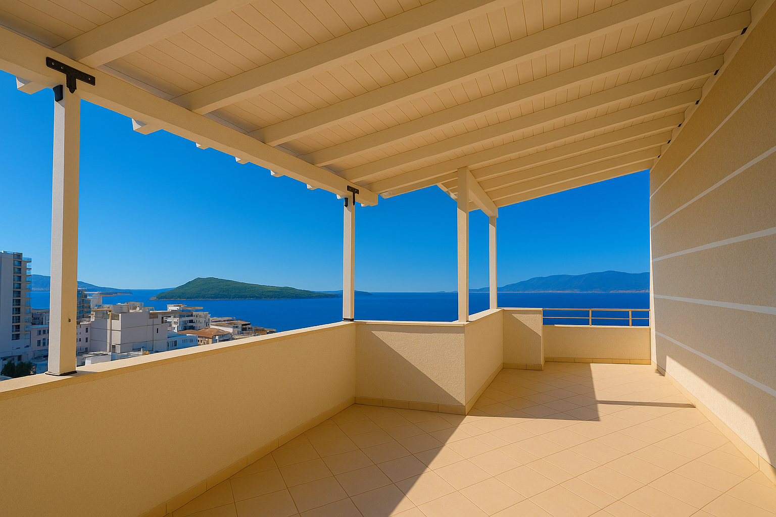 Penthouse for Sale in Saranda – 2+1 with Panoramic Sea View, 150.2 m²
