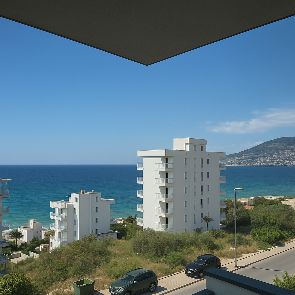 Sea View 2-Bedroom Apartment for Sale in Saranda – 109m², New Building, 100m from Beach