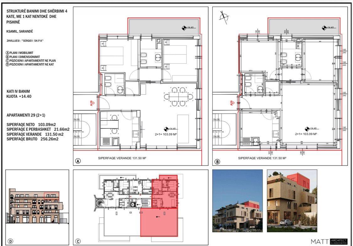 Luxury Penthouse with Private Terrace for Sale in Ksamil – New Development | 256 m² Total Area