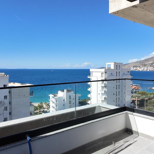 Квартира с видом на море, 2 спальни, на продажу в Саранде – 109 м², новое здание, 100 м от пляжа, 5-й этаж