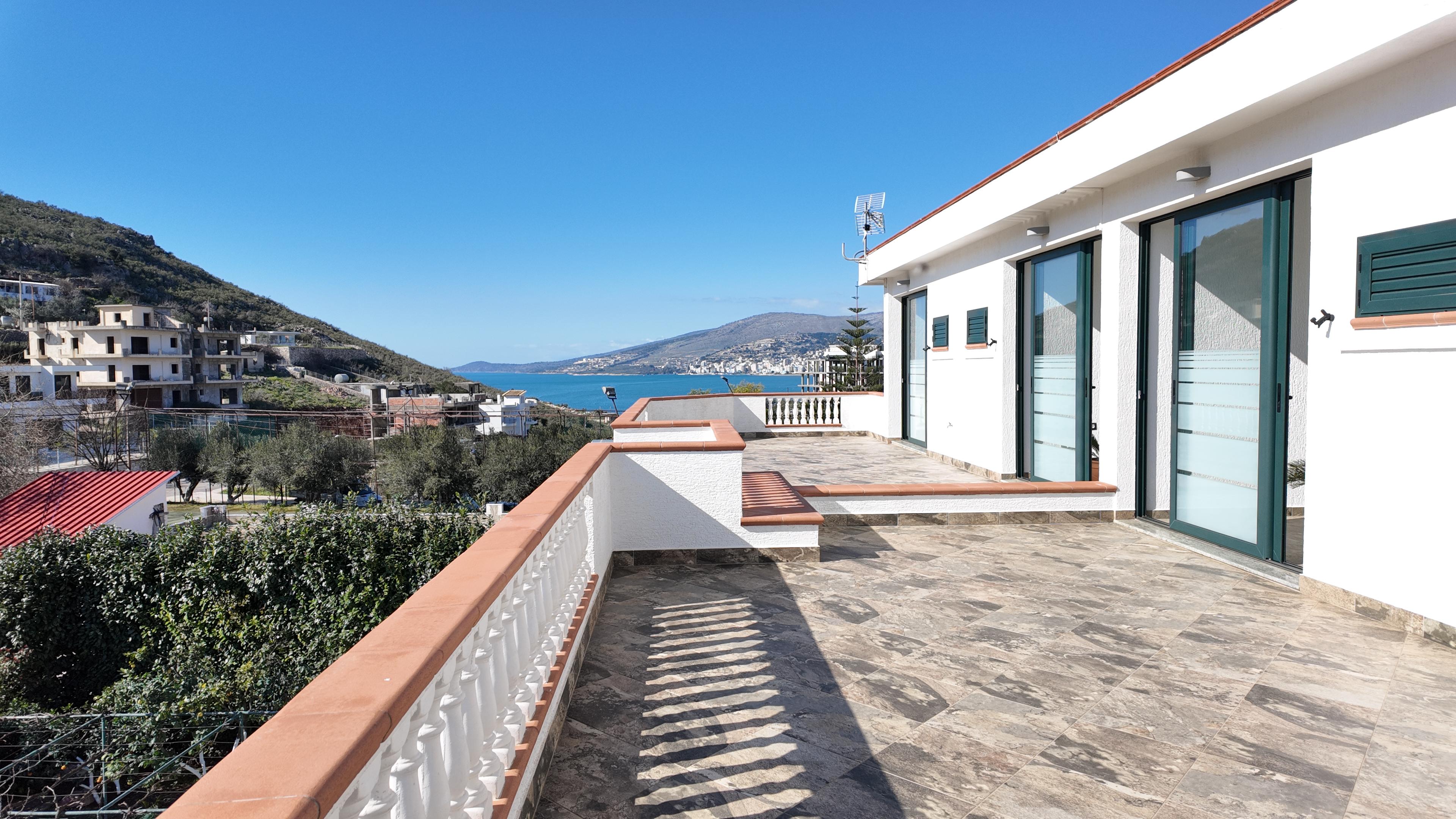 Seaview Villa With 12 Rooms for Sale in Saranda, Albania – Large Estate with Pool and Service Area