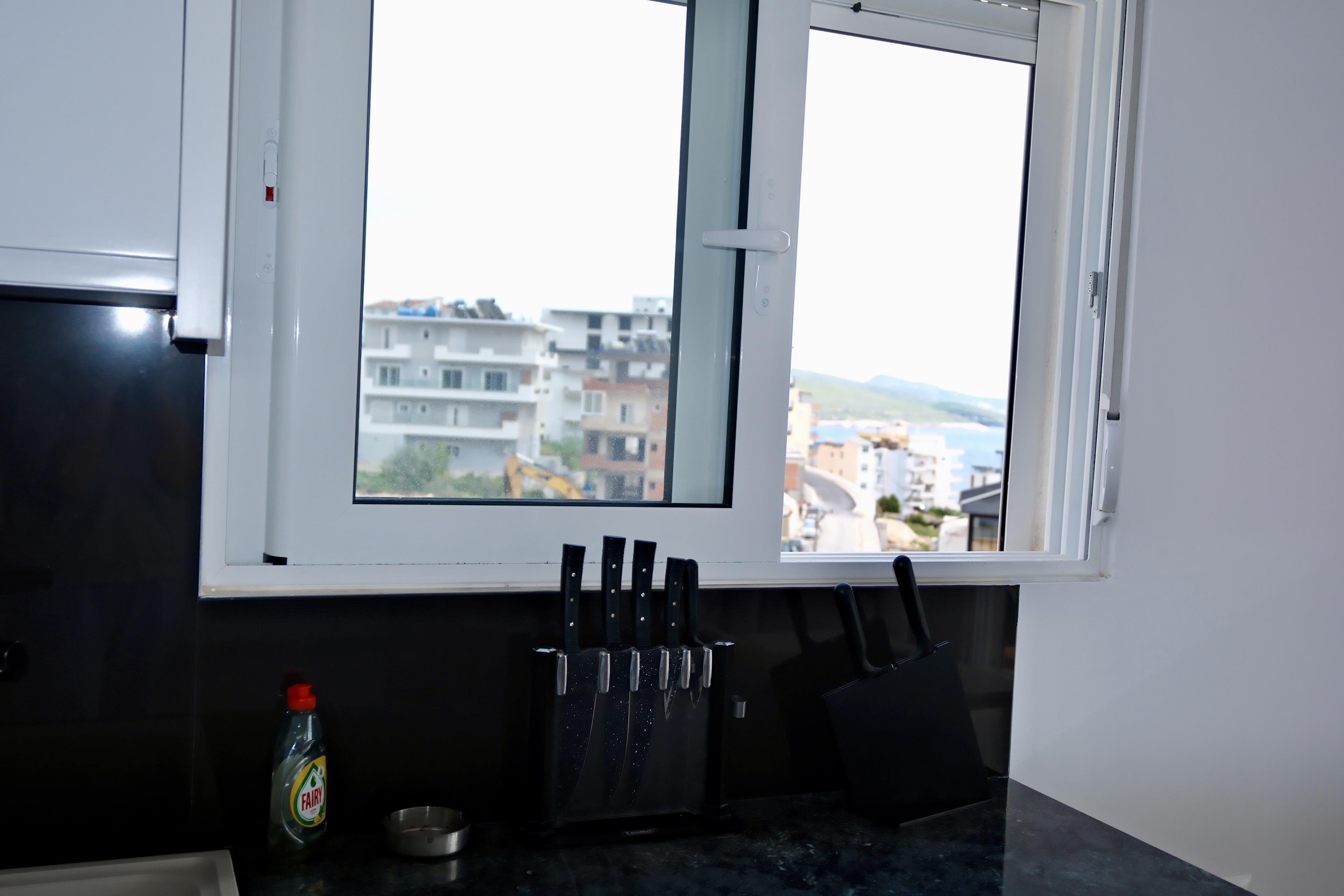 Sea View 2-Bedroom Apartment for Sale at White Residence 1, Saranda – Fully Furnished with Panoramic Views