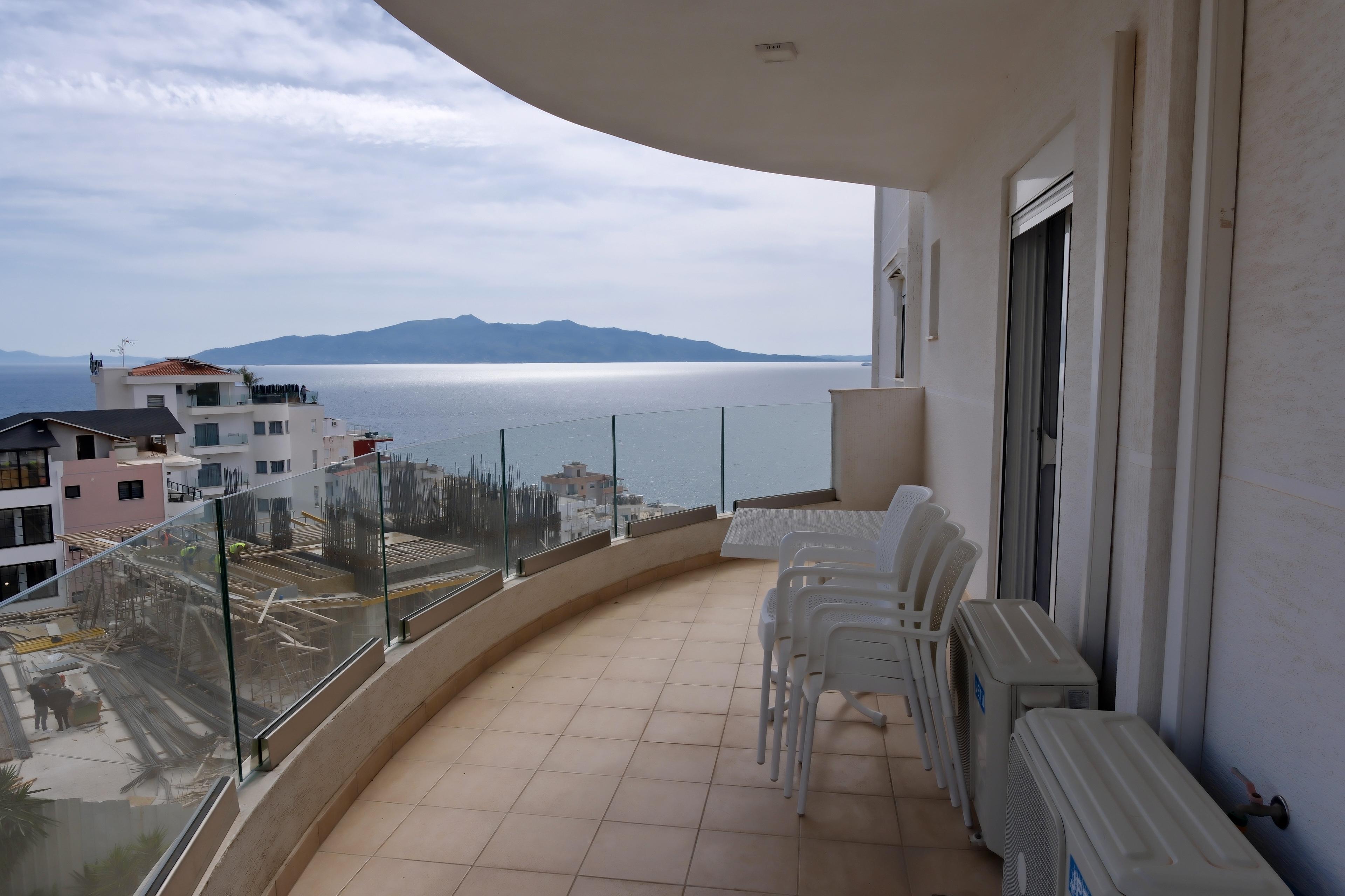 Sea View 2-Bedroom Apartment for Sale at White Residence 1, Saranda – Fully Furnished with Panoramic Views