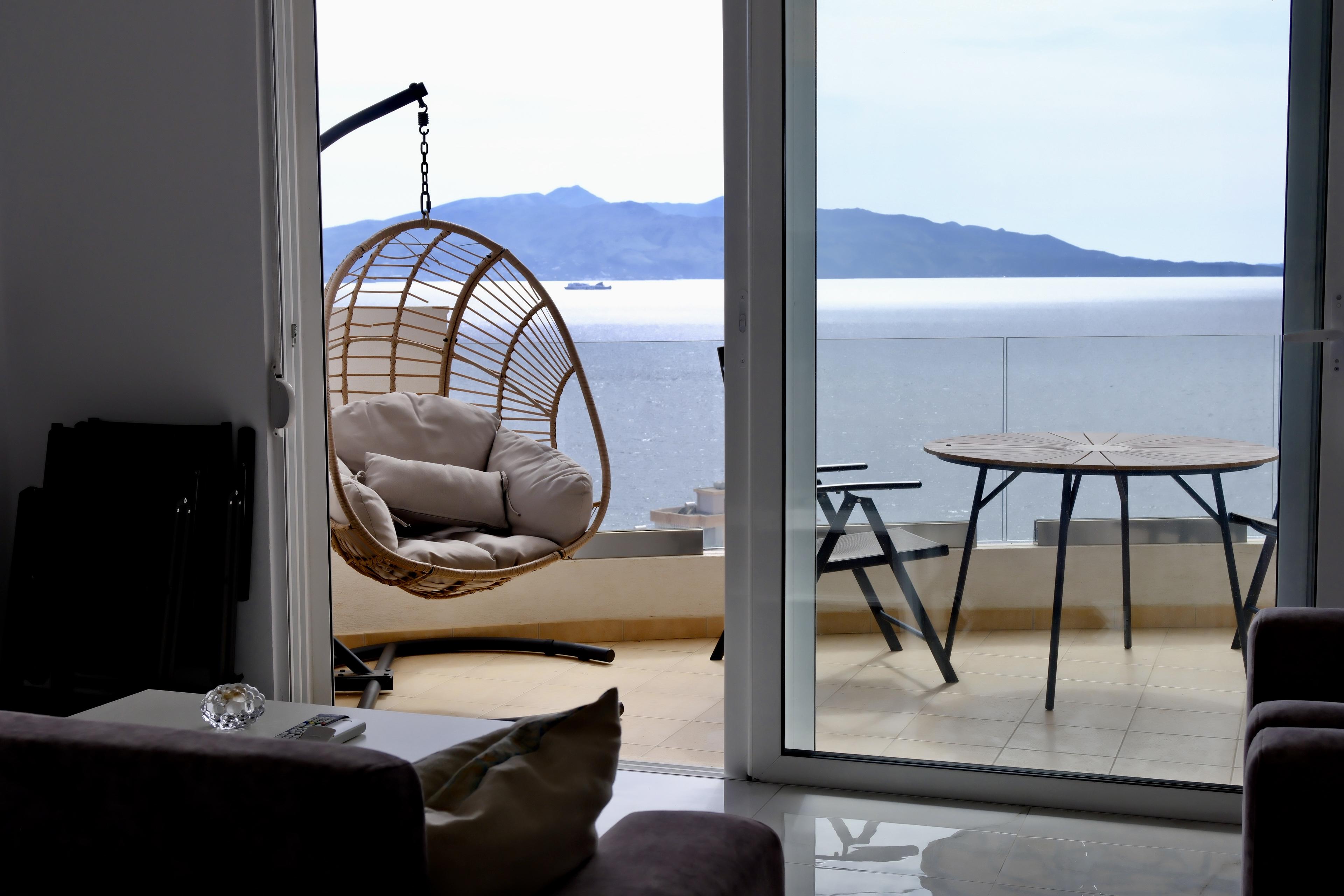 Sea View 2-Bedroom Apartment for Sale at White Residence 1, Saranda – Fully Furnished with Panoramic Views