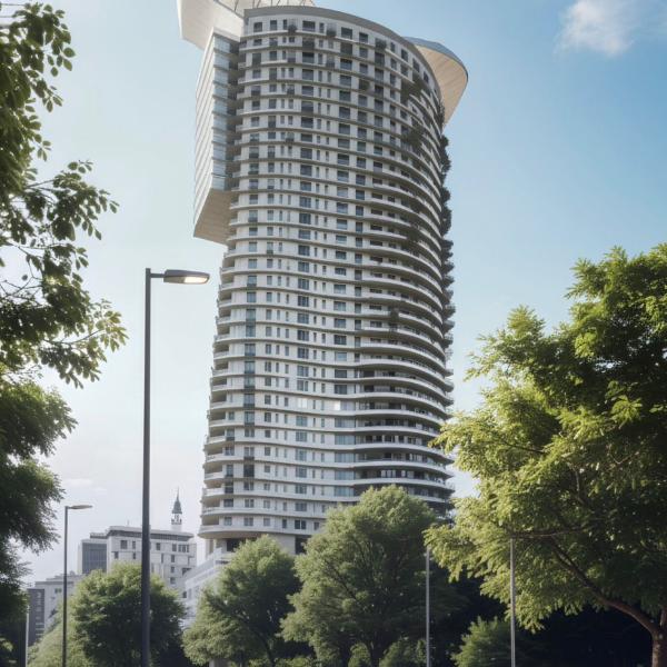 2+1 Apartment for Sale in The 44 Tower, Tirana | 115.16 m² on the 29th Floor