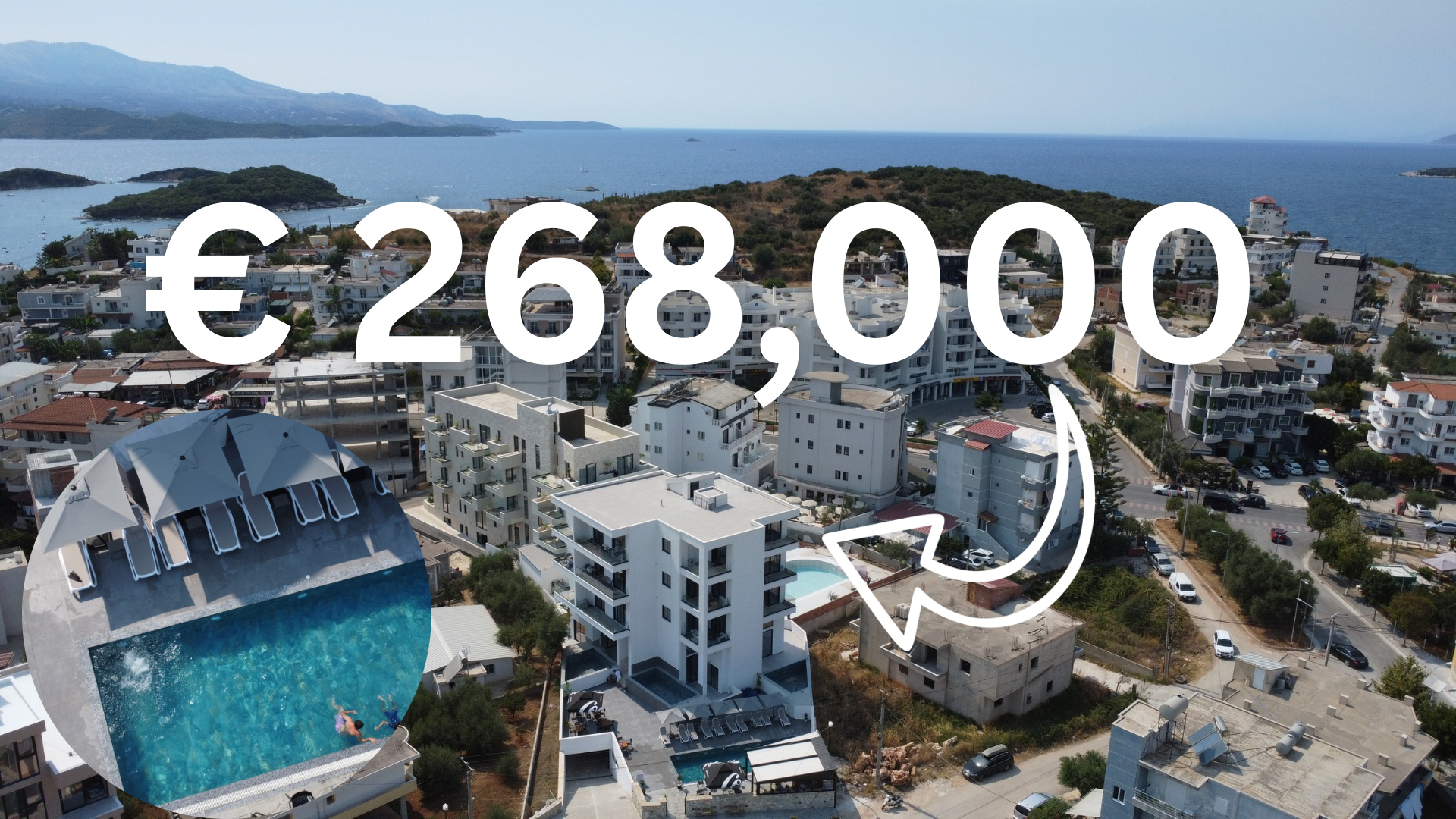 Luxury Duplex for Sale in Ksamil – New Building, Pool, Near Beach, 134.8m²