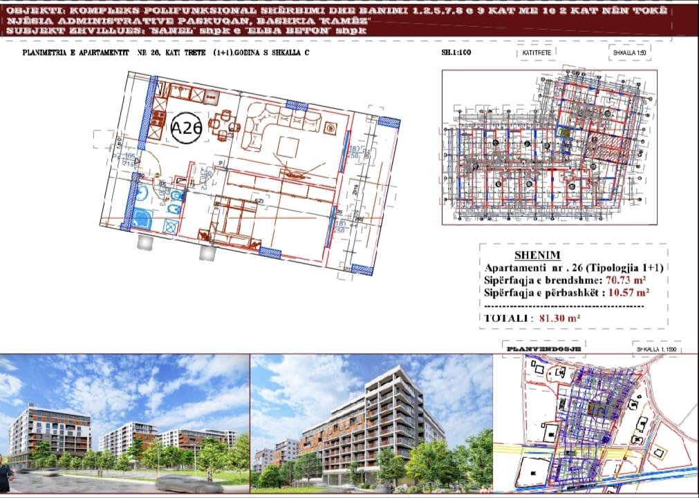 1-Bedroom Apartment for Sale in Paskuqan, Tirana