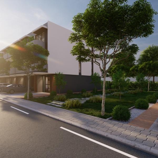 Townhouse с 4 спальнями на продажу в La Dimora Residence | B-7 Middle Single Row с видом на сад и общественные зоны