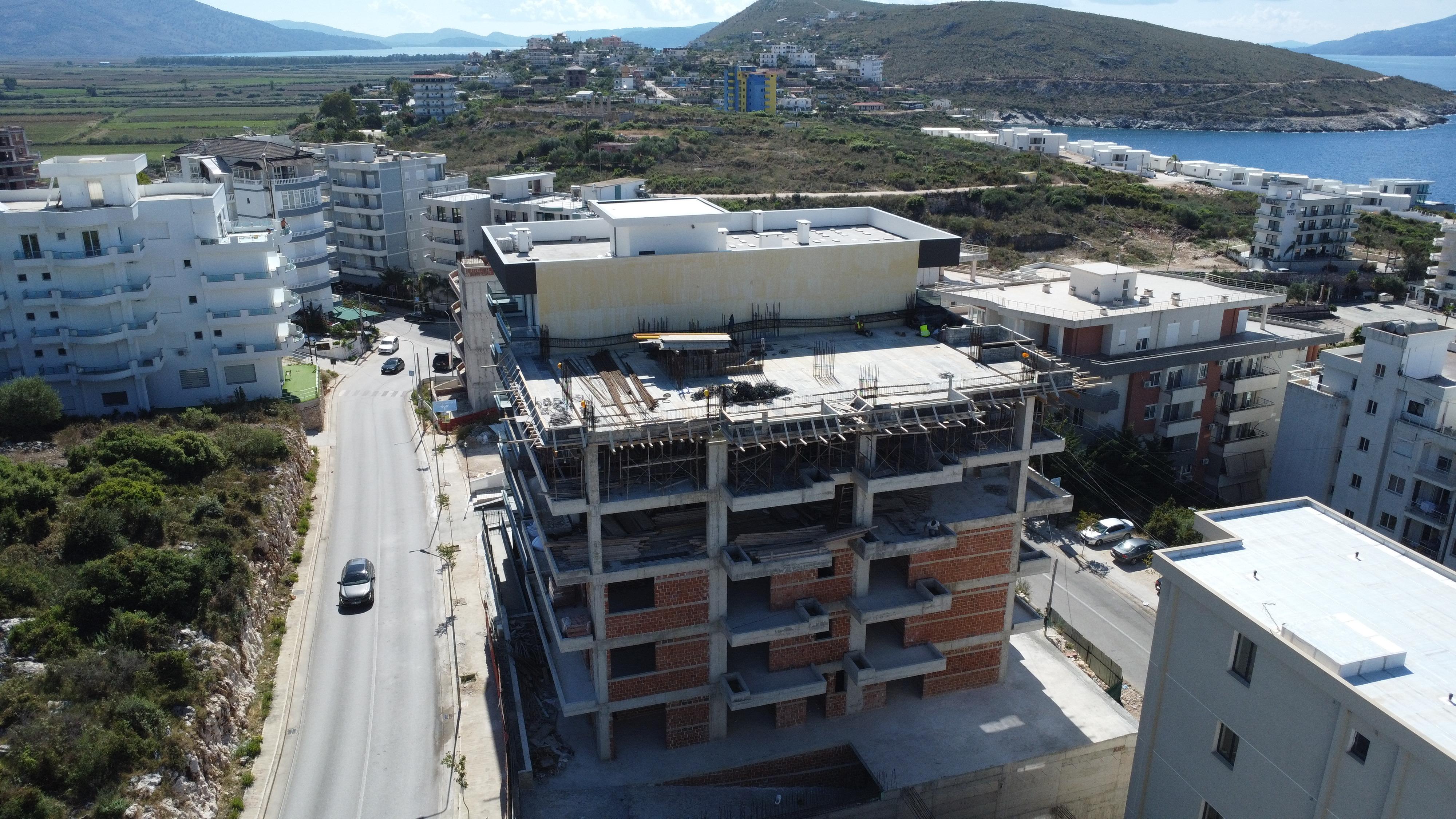 Квартира с видом на море, 2 спальни, на продажу в Саранде – 109 м², новое здание, 100 м от пляжа, 5-й этаж