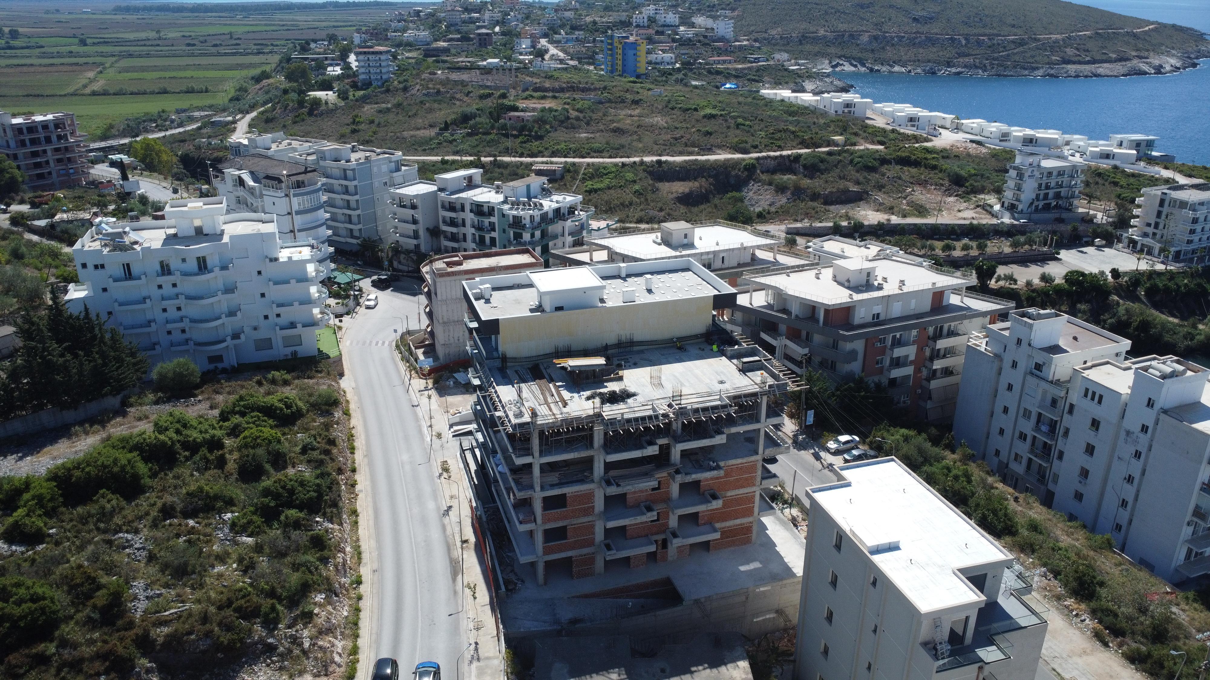 Квартира с видом на море, 2 спальни, на продажу в Саранде – 109 м², новое здание, 100 м от пляжа, 5-й этаж