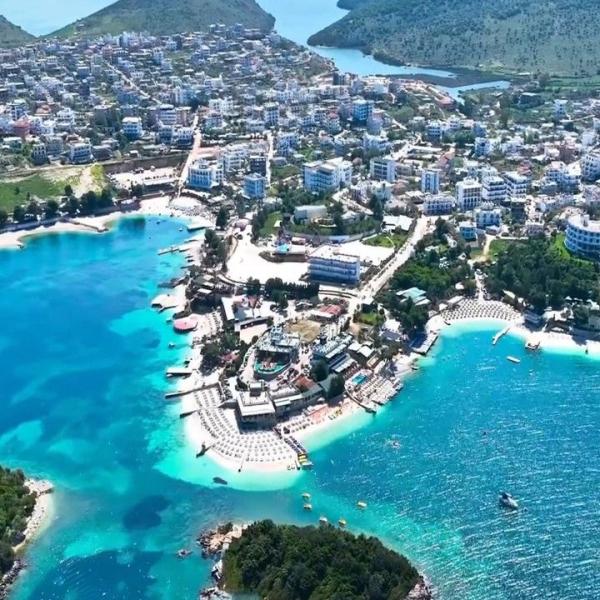 Seaview Land Property for Sale in Ksamil with Approved Building Permit