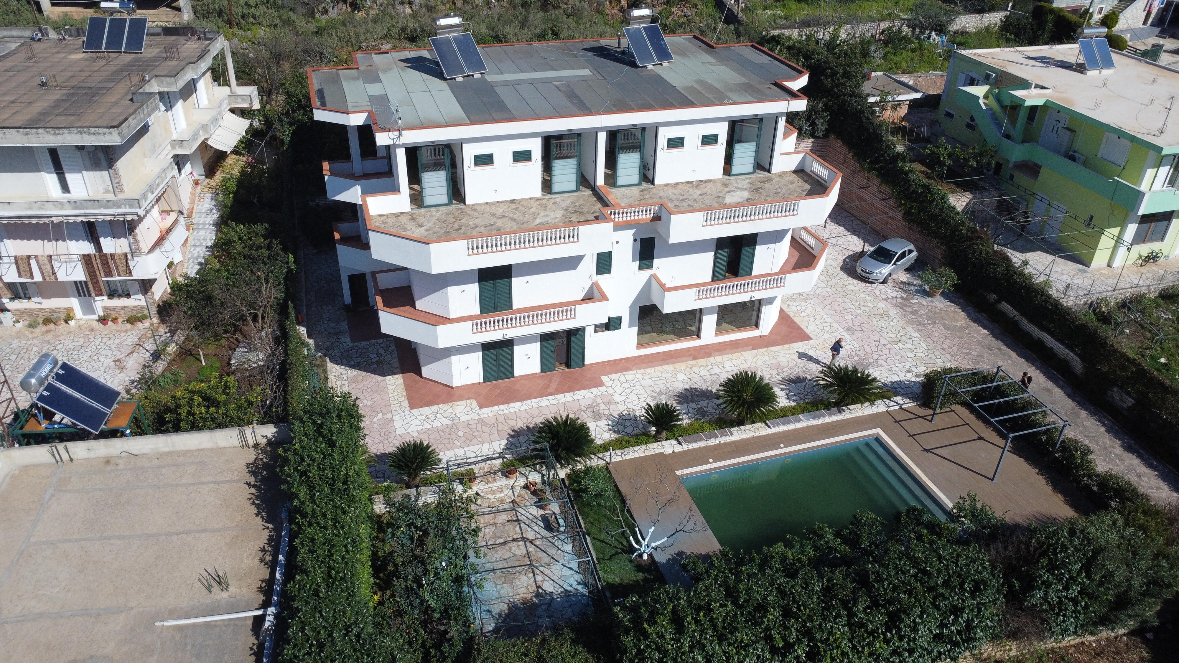 Seaview Villa With 12 Rooms for Sale in Saranda, Albania – Large Estate with Pool and Service Area