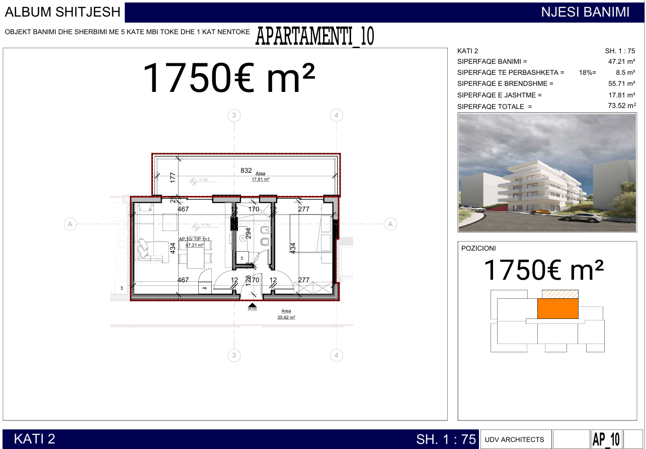 1-Bedroom Apartment for Sale on Rruga Butrinti – New Building, 73.52 m²