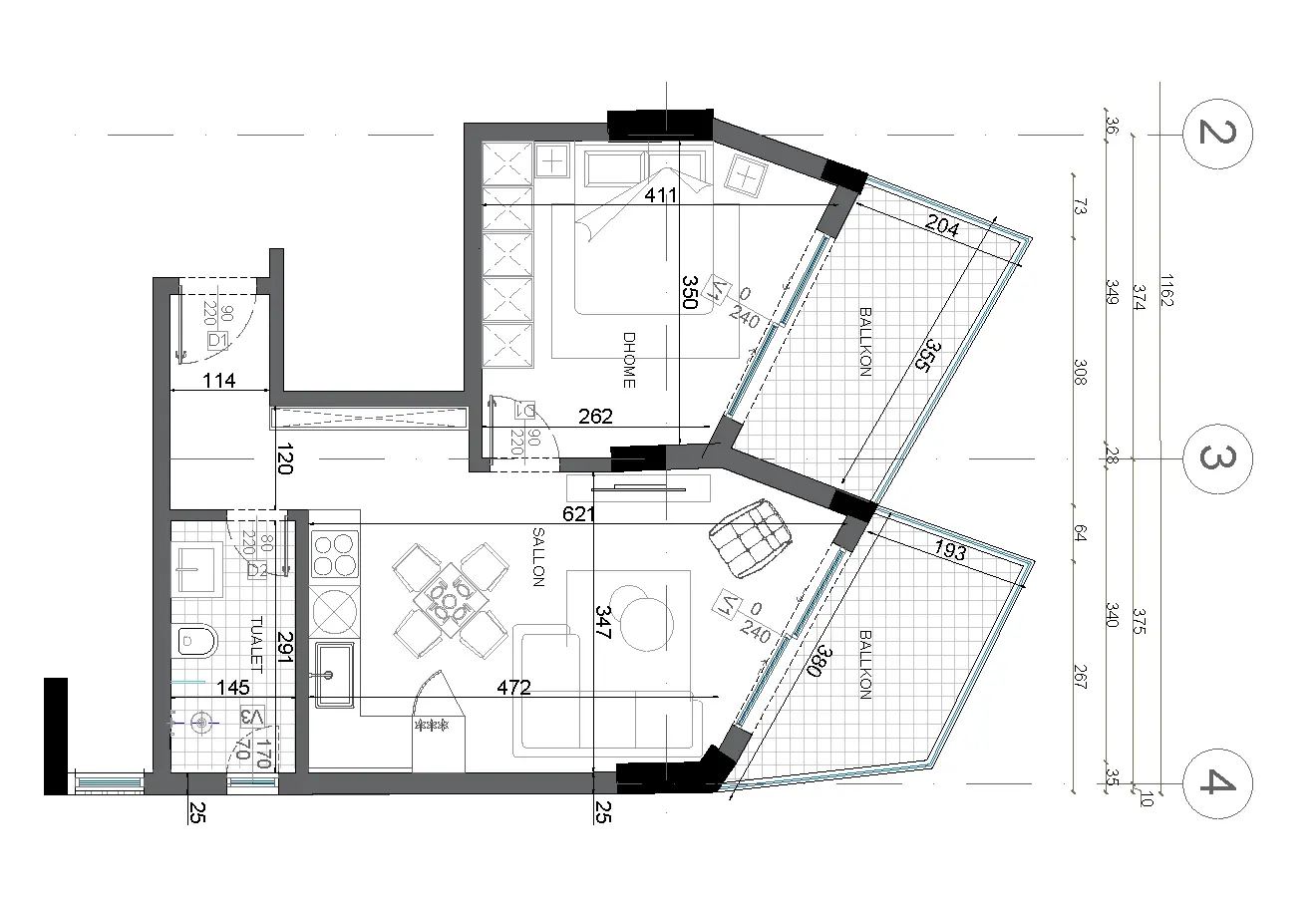 Amplio Apartamento 1+1 en Ksamil – 71 m² | Tercer Piso, Balcón y Piscina