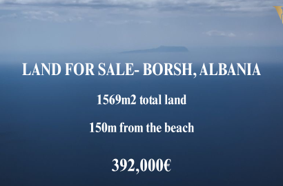 Invest in Albania: Land for Sale in Borsh, 150m from the Sea – 1,569 m²