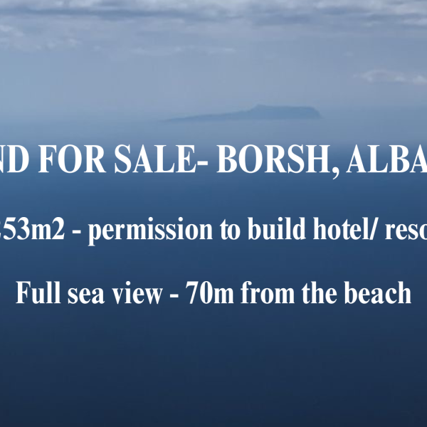 Invest in Albania: Seaview Land for Sale Just 70m from the Beach in Borsh
