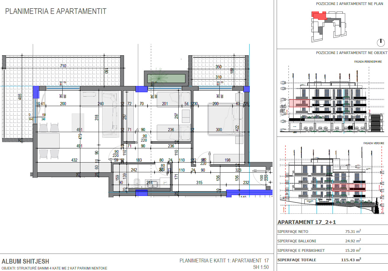 1-Bedroom Apartment for Sale in Saranda – New High-Quality Building, 64 m², 3rd Floor, €130,000