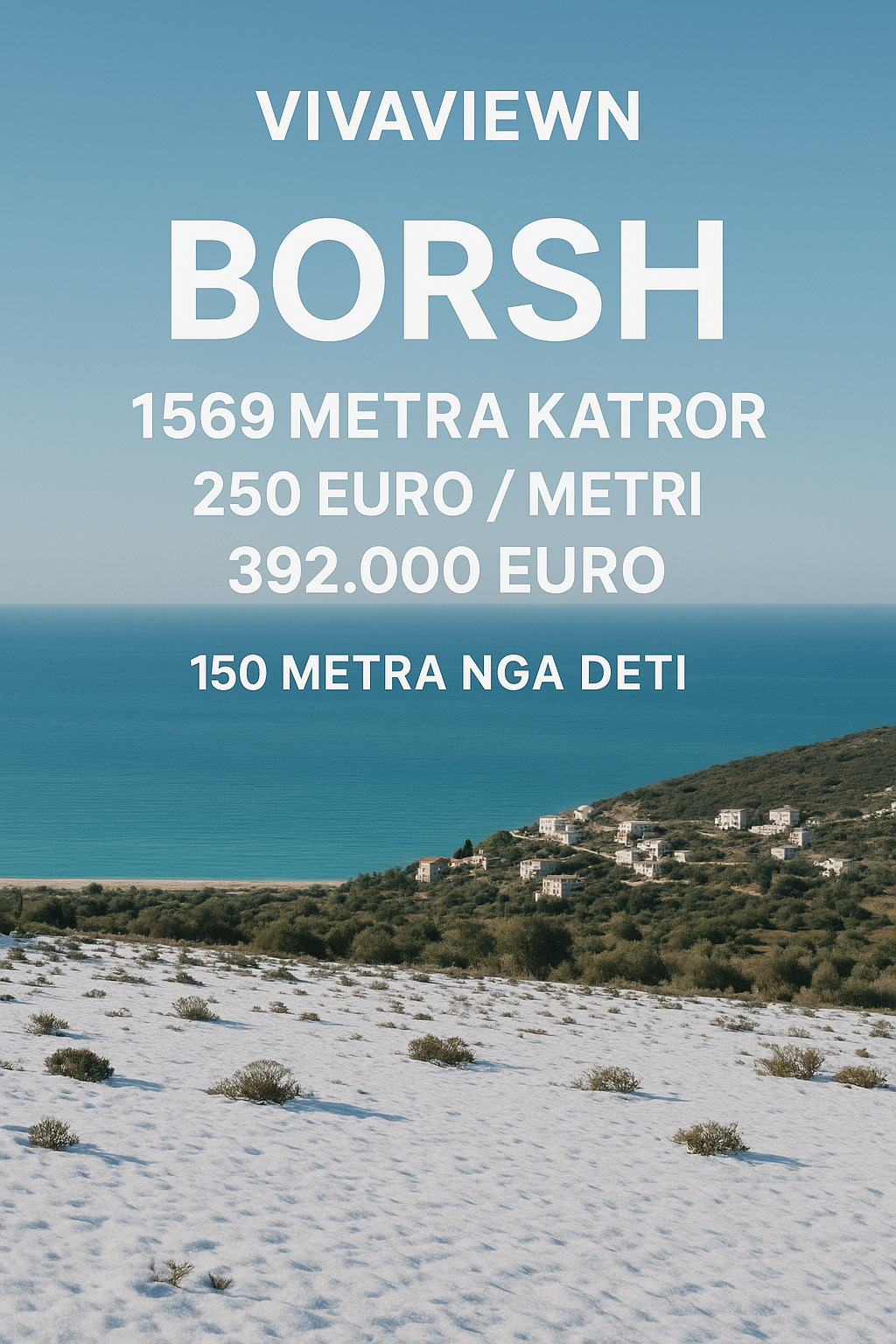 Invest in Albania: Land for Sale in Borsh, 150m from the Sea – 1,569 m²
