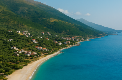 Invest in Albania: Seaview Land for Sale Just 70m from the Beach in Borsh