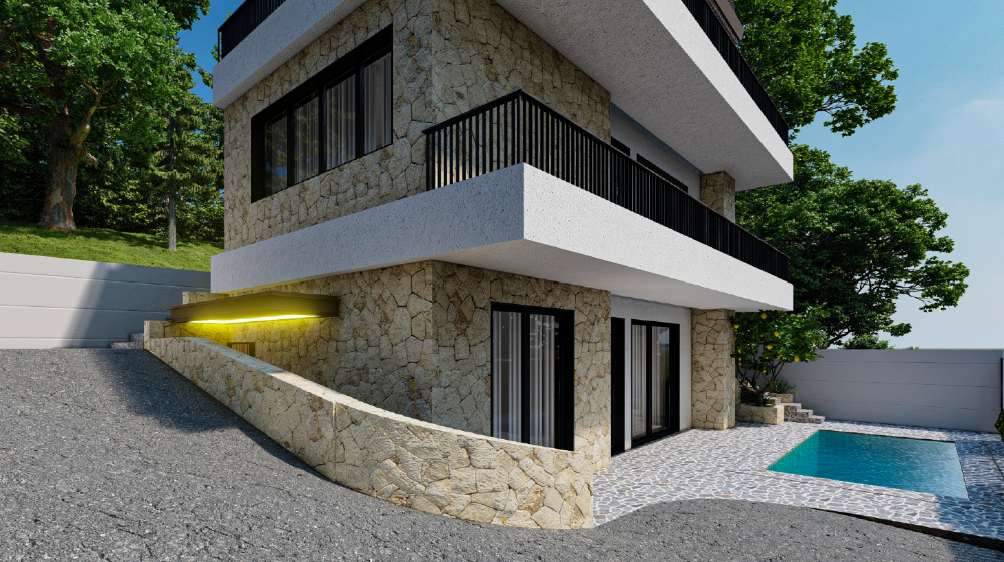 Private Villa for Sale in Saranda , Albania  – With Swimming Pool & Property Surrounded by Nature