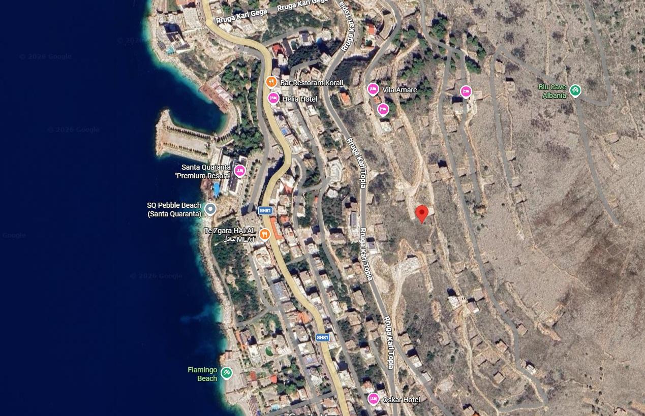 Seaview Land Property for Sale on Karl Topia Street, Saranda