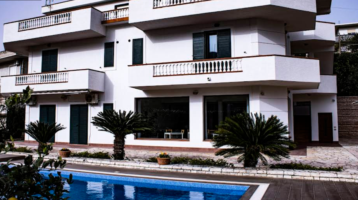 Seaview Villa Property for Sale in Saranda – Large Estate with Pool and Service Area