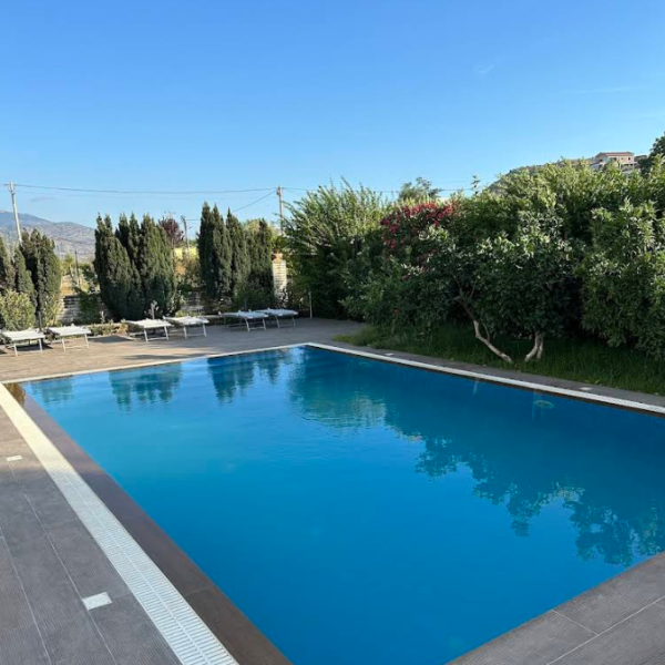 Seaview Villa Property for Sale in Saranda – Large Estate with Pool and Service Area